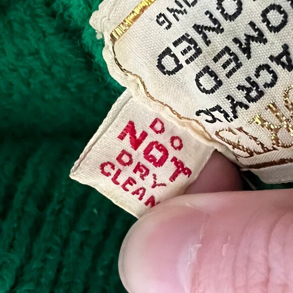 Vintage 60s 70s Cable Knit Hand Loomed Sweater Preppy Christmas Bold Scandi Girl - Picture 6 of 9